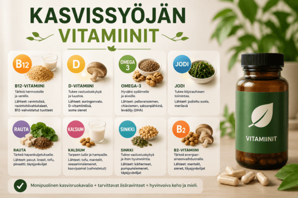 kasvissyöjän vitamiinit