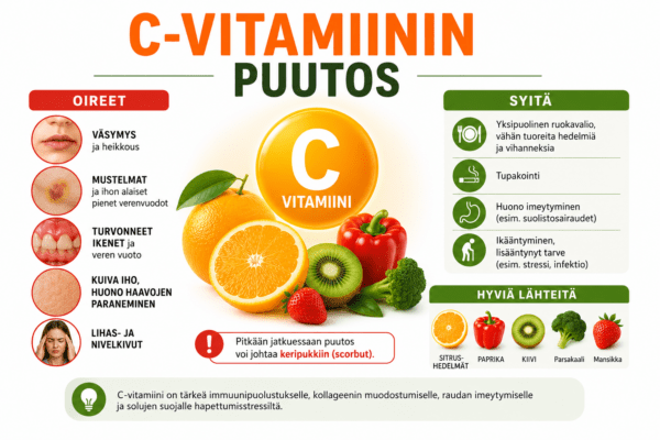 C-vitamiinin puutos