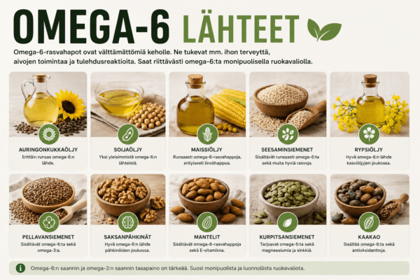omega-6 lähteet