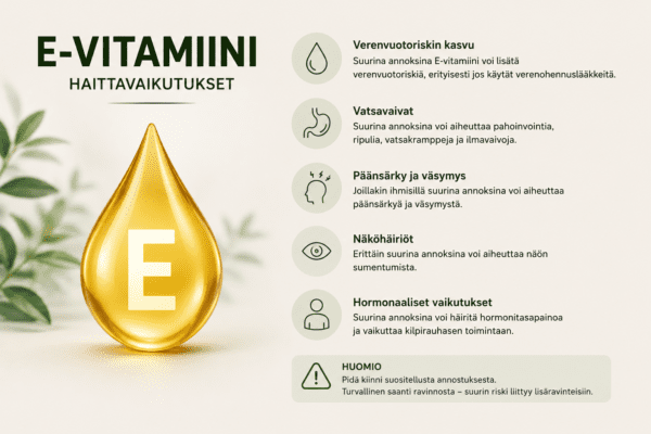E-vitamiini haittavaikutukset