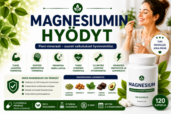 Magnesiumin hyödyt